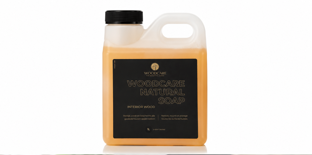WOODCARE Natural Soap Naturel 1 liter — vloerzeep voor geoliede houten vloeren